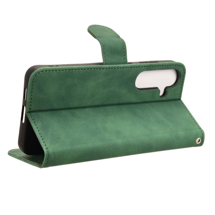 For Samsung Galaxy S25 FE 5G Skin Feel Magnetic Flip Leather Phone Case