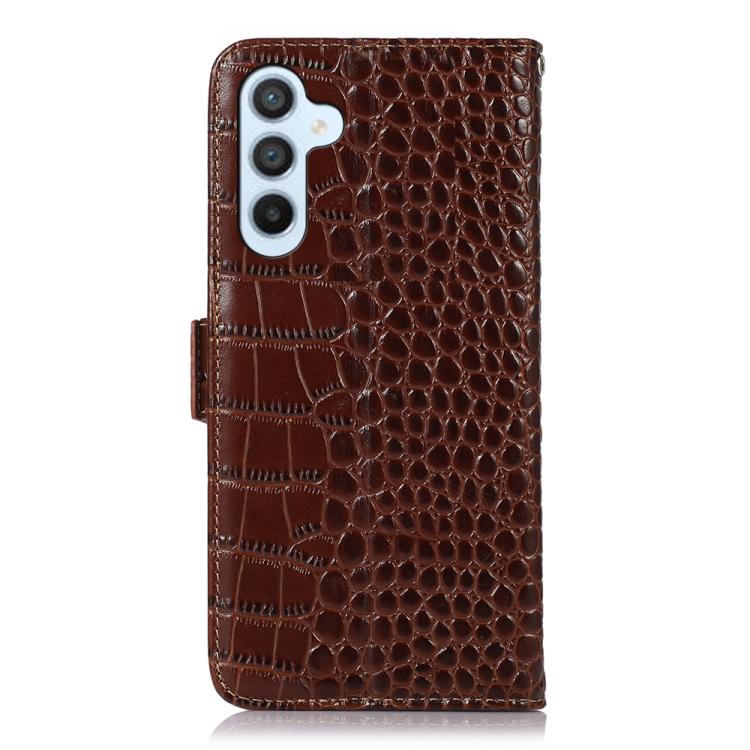 For Samsung Galaxy S26 5G Crocodile Top Layer Cowhide Leather Phone Case