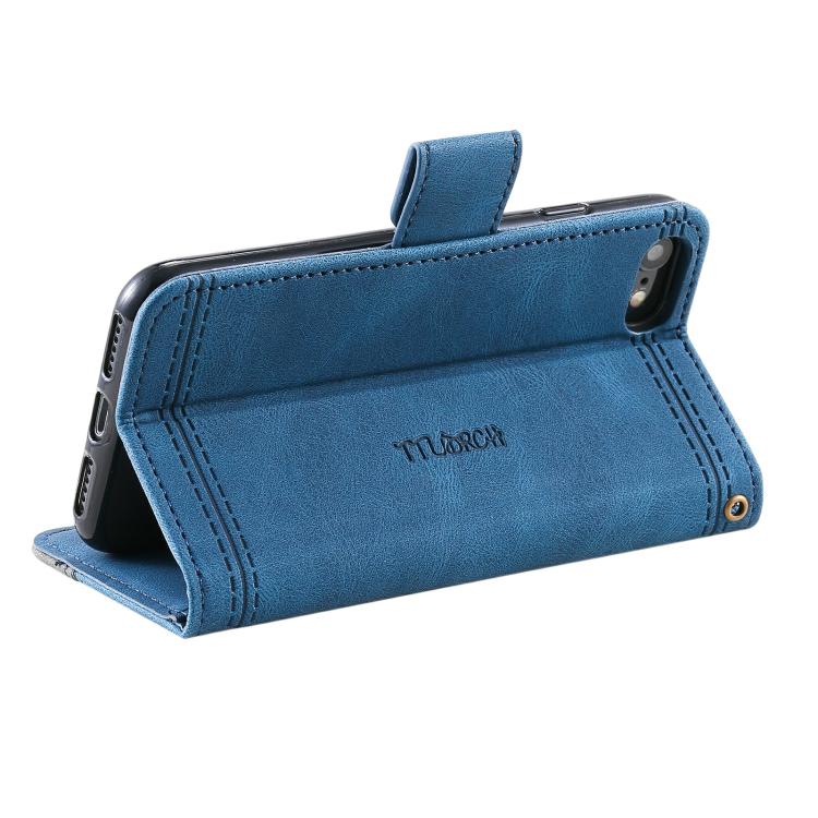 For iPhone 16e / 17e TTUDRCH Embossed Line Splicing Leather Phone Case
