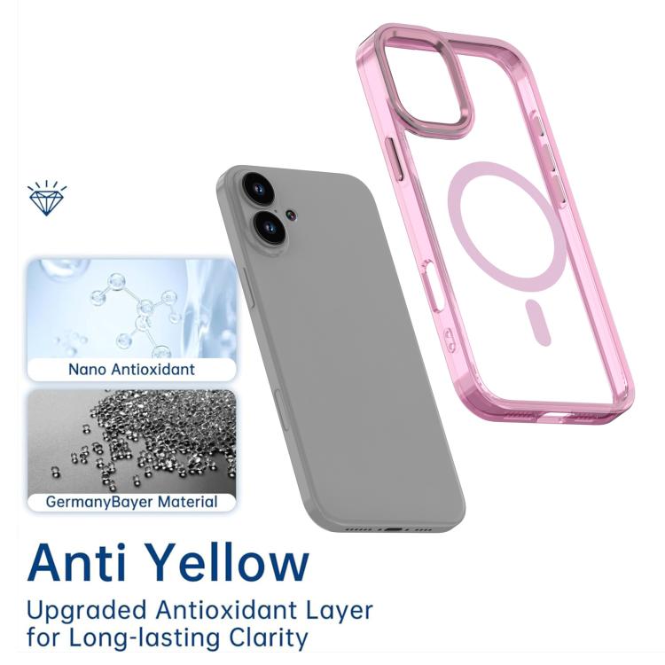 For iPhone 16 Plus MagSafe Magnetic Clear Phone Case