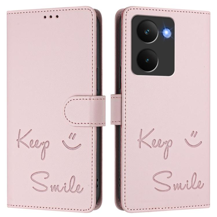 For Realme P3 Ultra 5G Smile Embossing RFID Leather Phone Case