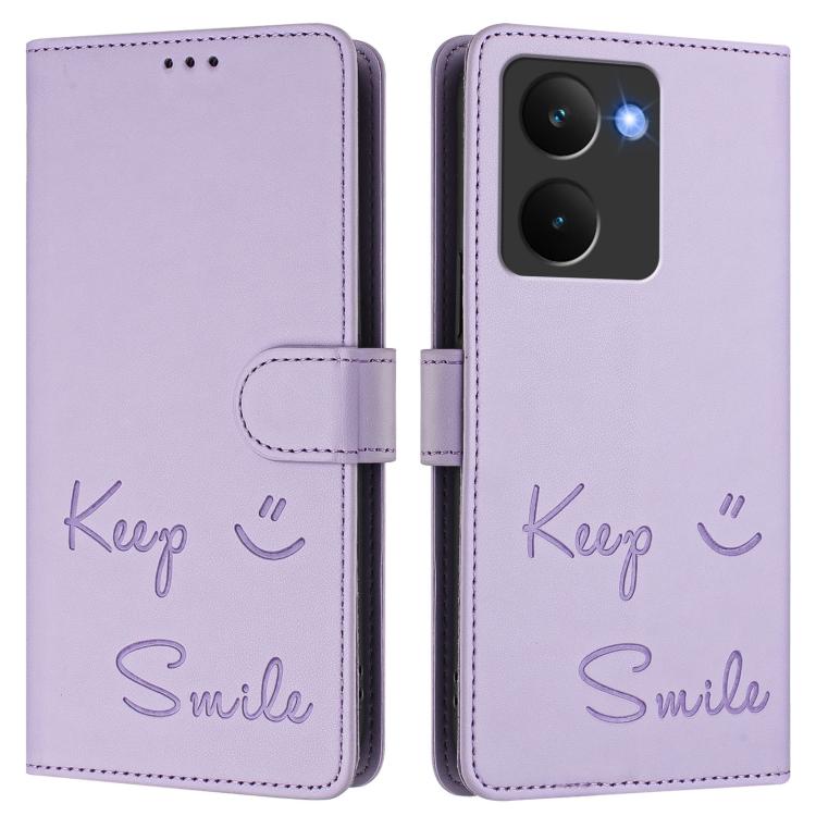 For Realme P3 Ultra 5G Smile Embossing RFID Leather Phone Case