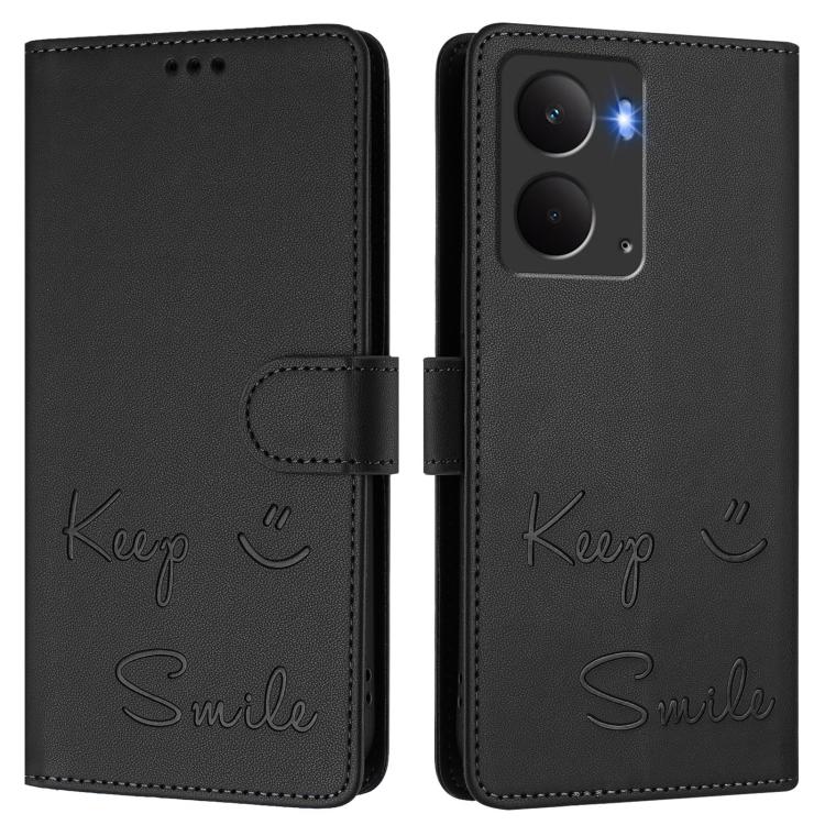 For Realme P3 5G Smile Embossing RFID Leather Phone Case