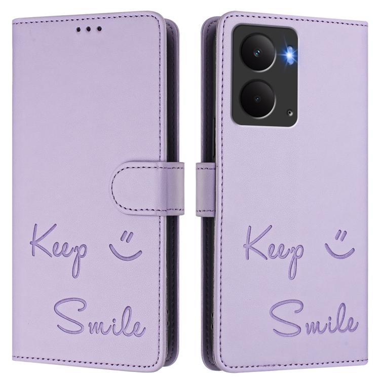 For Realme P3 5G Smile Embossing RFID Leather Phone Case