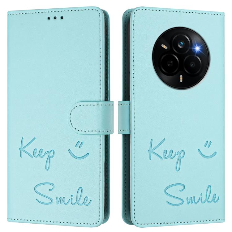 For Realme Narzo 80 Pro / 14 Pro 5G India Smile Embossing RFID Leather Phone Case