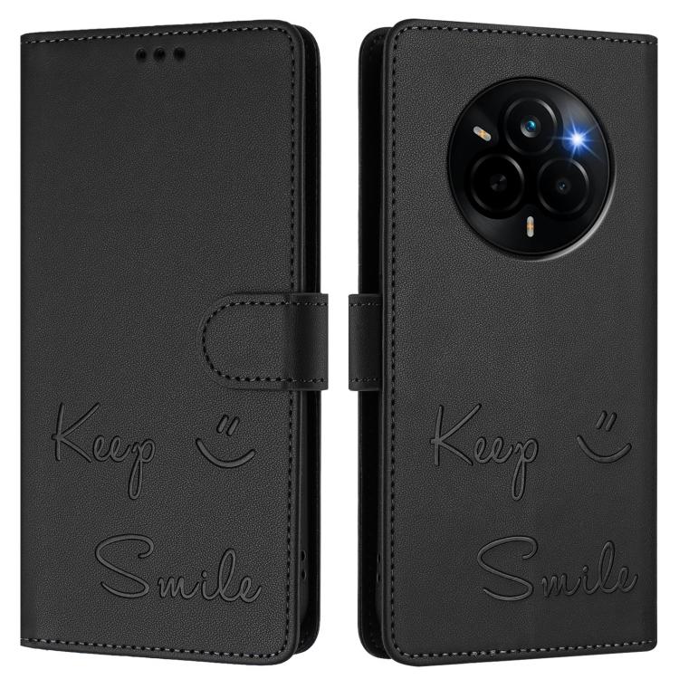 For Realme Narzo 80 Pro / 14 Pro 5G India Smile Embossing RFID Leather Phone Case