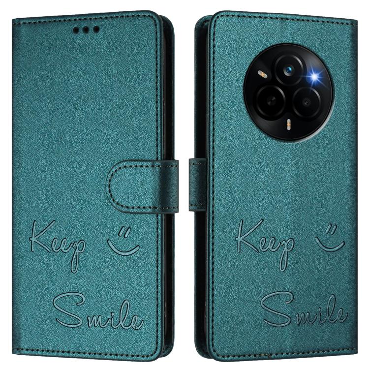 For Realme Narzo 80 Pro / 14 Pro 5G India Smile Embossing RFID Leather Phone Case