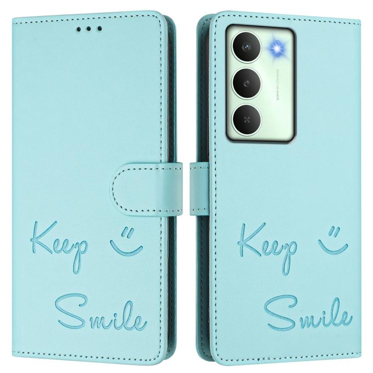 For Realme 14x Global / V70 5G / C75 5G Smile Embossing RFID Leather Phone Case