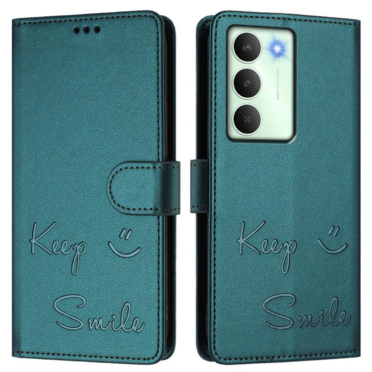 For Realme 14x Global / V70 5G / C75 5G Smile Embossing RFID Leather Phone Case