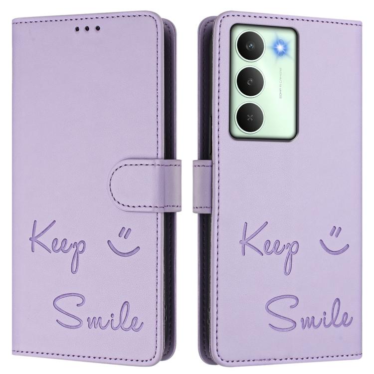 For Realme 14x Global / V70 5G / C75 5G Smile Embossing RFID Leather Phone Case