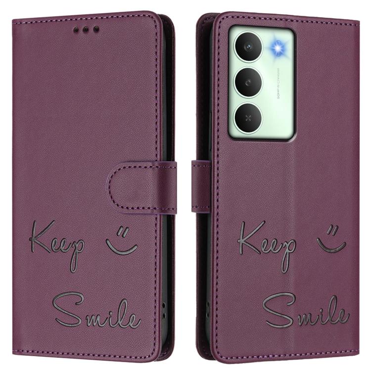 For Realme 14x Global / V70 5G / C75 5G Smile Embossing RFID Leather Phone Case