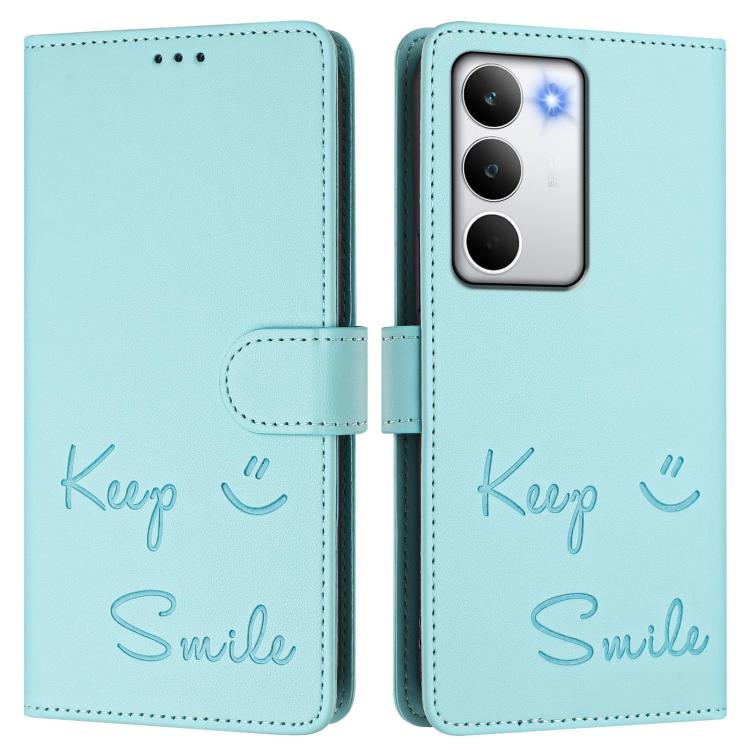 For Realme C71 4G Global Smile Embossing RFID Leather Phone Case