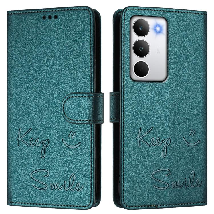 For Realme C71 4G Global Smile Embossing RFID Leather Phone Case
