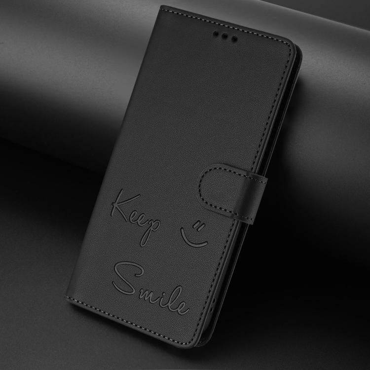 For Realme 15T 5G Global Smile Embossing RFID Leather Phone Case