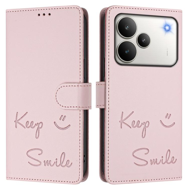 For Realme P4 5G Smile Embossing RFID Leather Phone Case