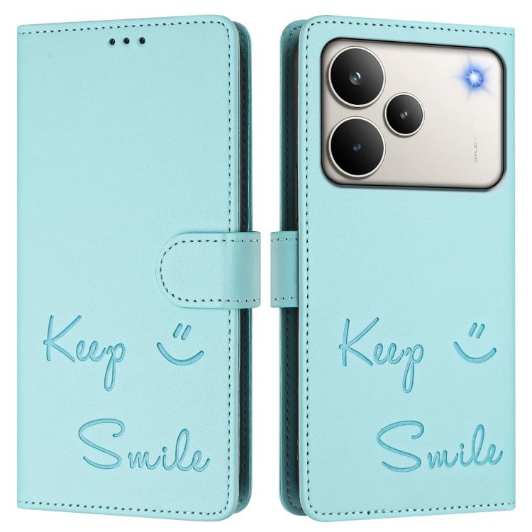 For Realme P4 Pro 5G Smile Embossing RFID Leather Phone Case