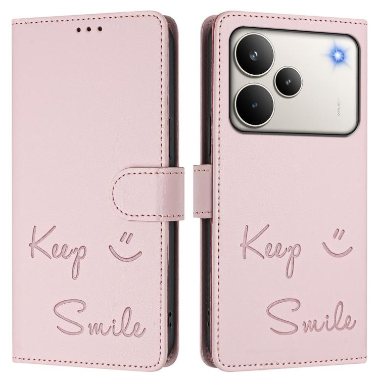 For Realme P4 Pro 5G Smile Embossing RFID Leather Phone Case