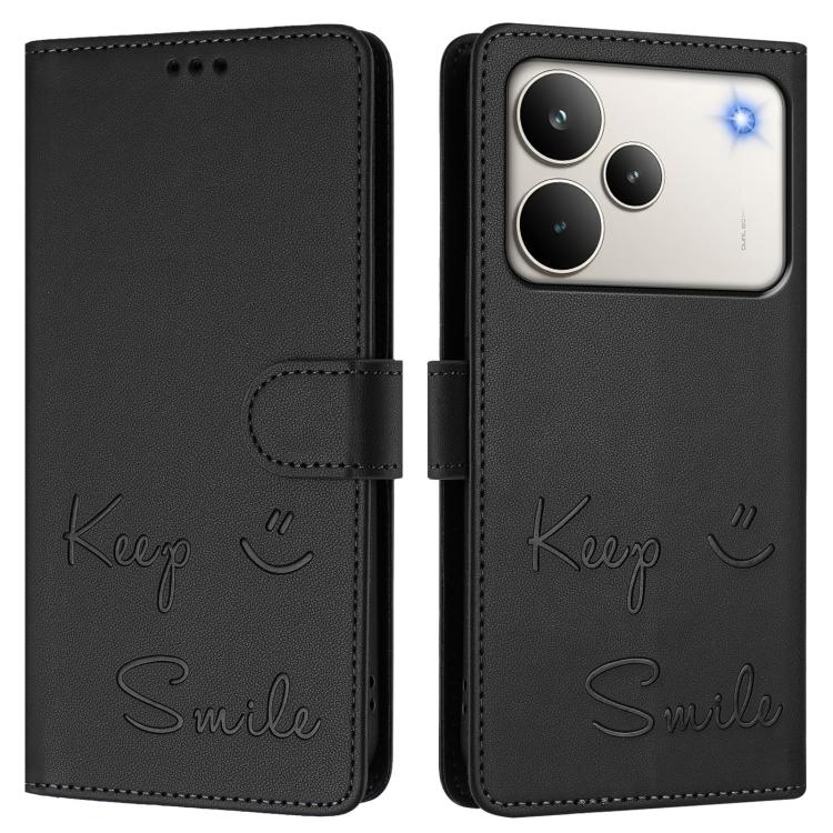 For Realme P4 Pro 5G Smile Embossing RFID Leather Phone Case