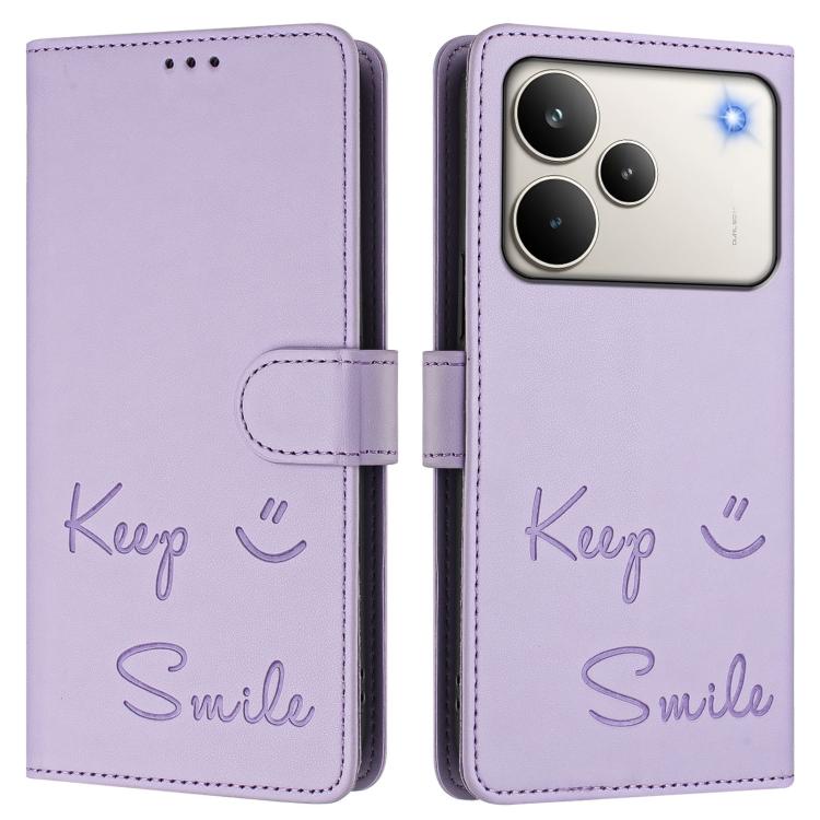 For Realme P4 Pro 5G Smile Embossing RFID Leather Phone Case