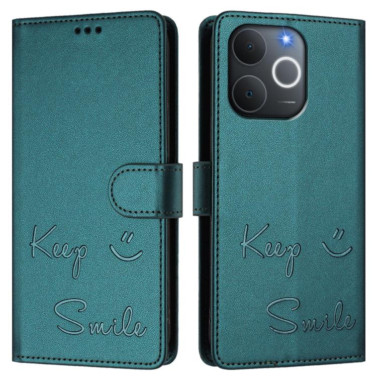 For Realme C71 4G India / Note 70 4G Smile Embossing RFID Leather Phone Case