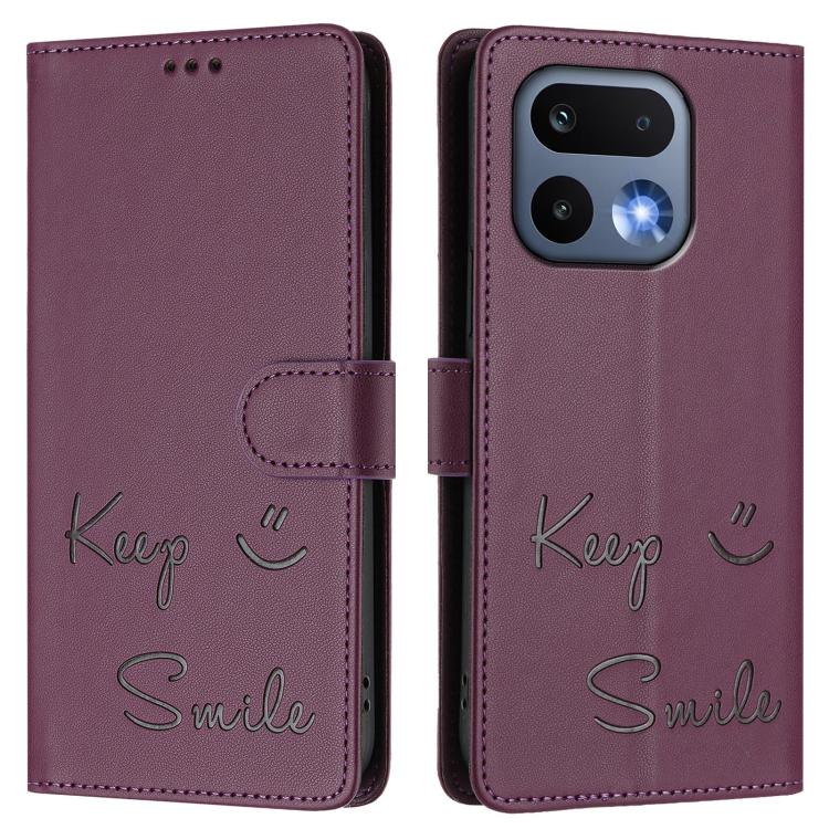 For Realme 16 Pro 5G Global Smile Embossing RFID Leather Phone Case