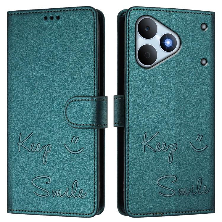 For Realme Note 80 4G Global Smile Embossing RFID Leather Phone Case