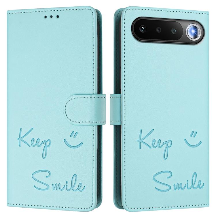 For Realme 16 5G Global Smile Embossing RFID Leather Phone Case