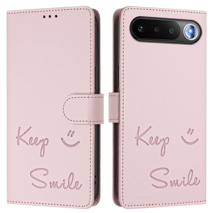 For Realme 16 5G Global Smile Embossing RFID Leather Phone Case