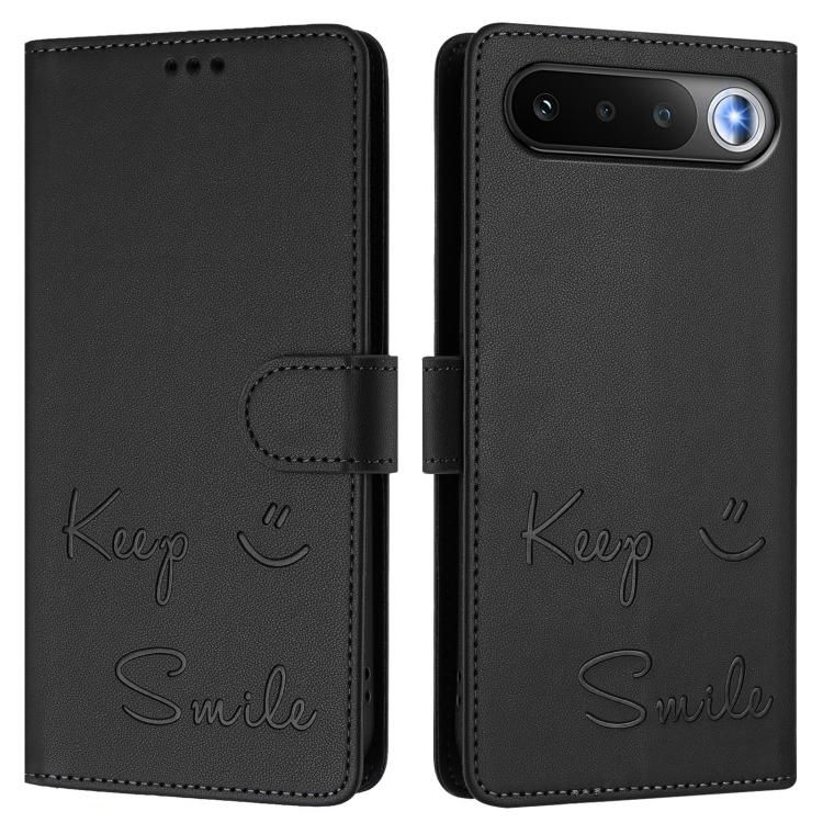 For Realme 16 5G Global Smile Embossing RFID Leather Phone Case