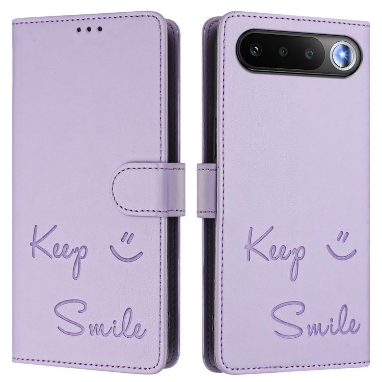 For Realme 16 5G Global Smile Embossing RFID Leather Phone Case