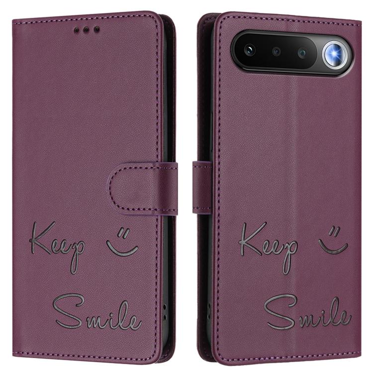 For Realme 16 5G Global Smile Embossing RFID Leather Phone Case