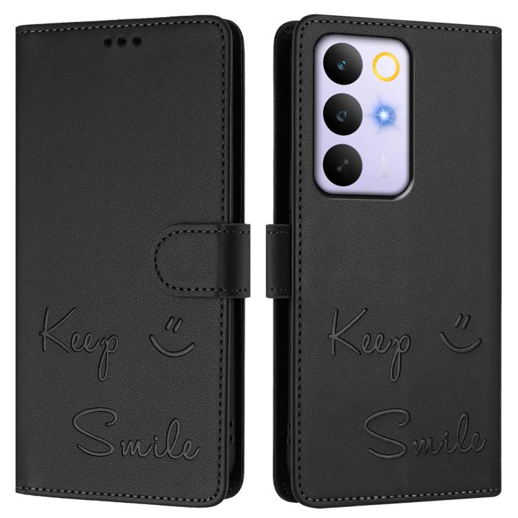 For Realme C83 5G India Smile Embossing RFID Leather Phone Case