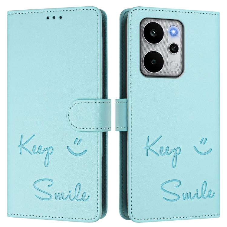 For Realme P4 Power 5G Smile Embossing RFID Leather Phone Case