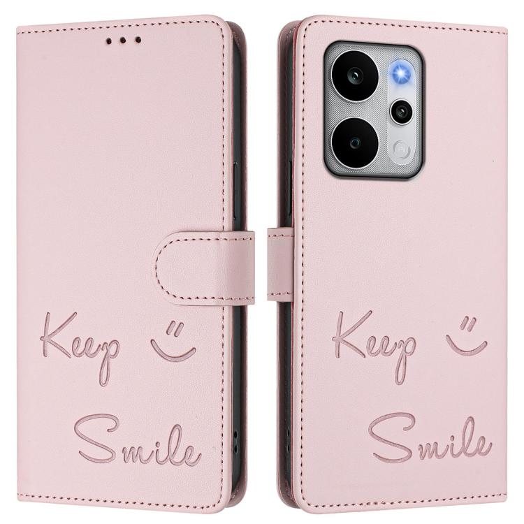 For Realme P4 Power 5G Smile Embossing RFID Leather Phone Case