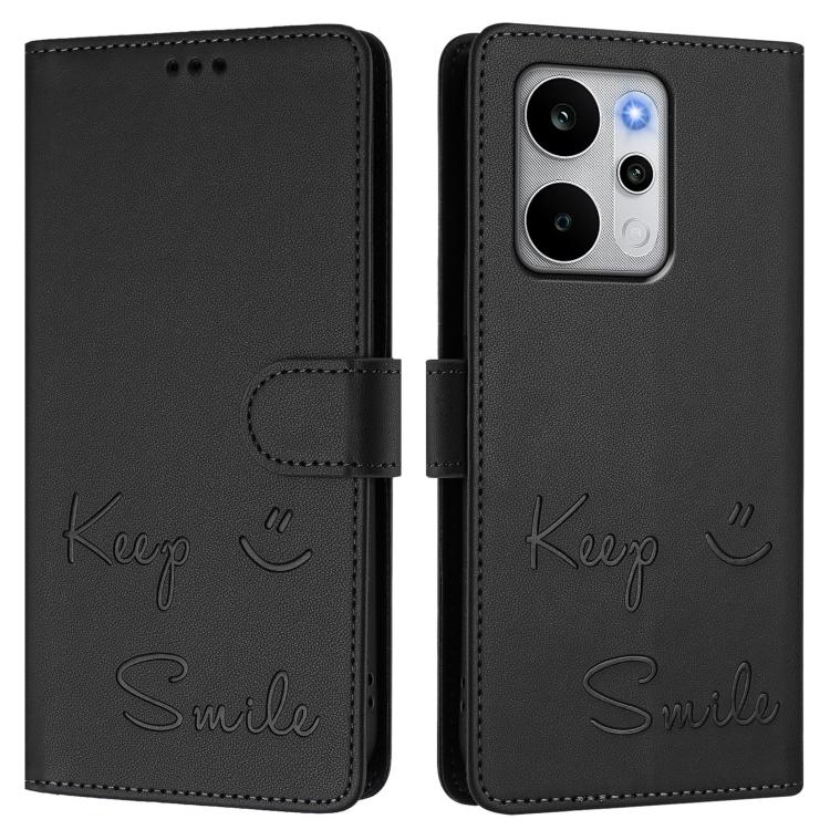 For Realme P4 Power 5G Smile Embossing RFID Leather Phone Case