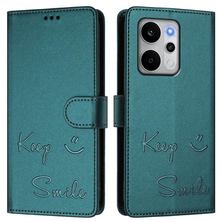 For Realme P4 Power 5G Smile Embossing RFID Leather Phone Case