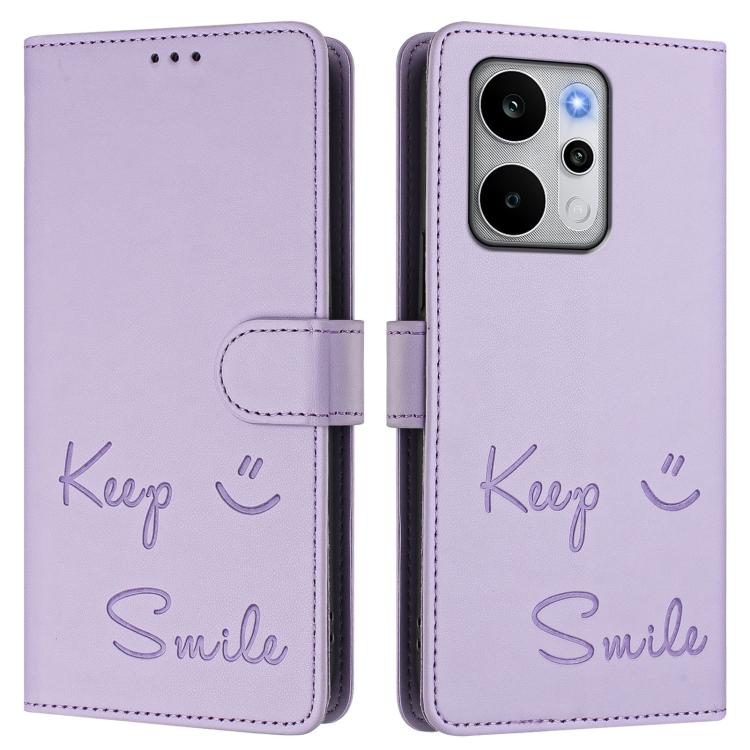 For Realme P4 Power 5G Smile Embossing RFID Leather Phone Case