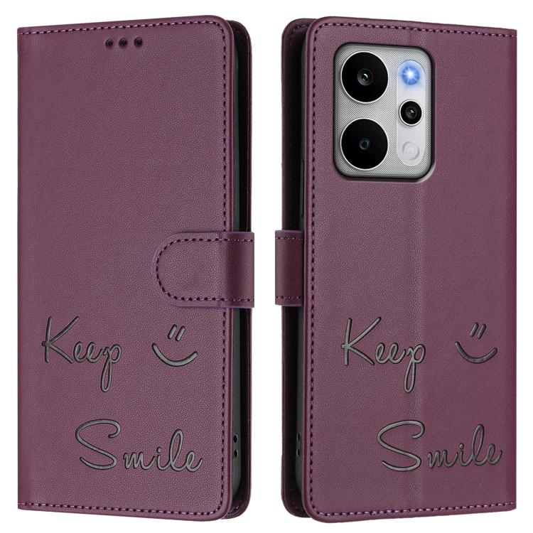 For Realme P4 Power 5G Smile Embossing RFID Leather Phone Case