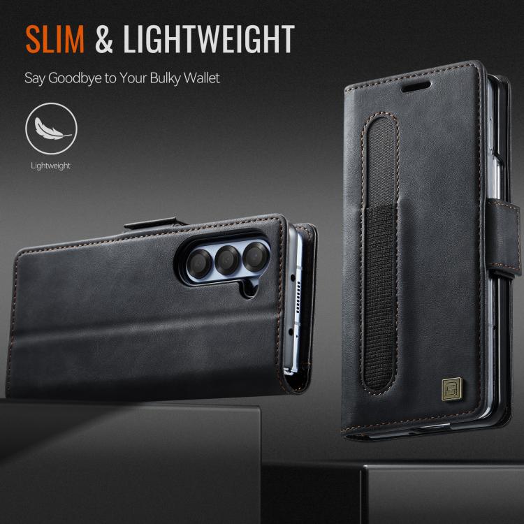 For Samsung Galaxy Z Fold5 5G AutSpace A11 Side Buckle MagSafe Magnetic RFID Phone Leather Case