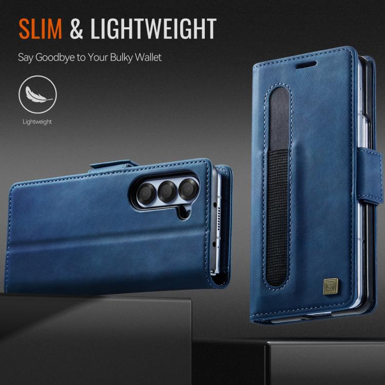 For Samsung Galaxy Z Fold5 5G AutSpace A11 Side Buckle MagSafe Magnetic RFID Phone Leather Case