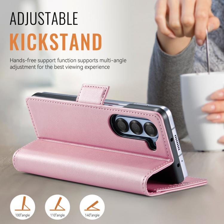 For Samsung Galaxy Z Fold5 5G AutSpace A11 Side Buckle MagSafe Magnetic RFID Phone Leather Case
