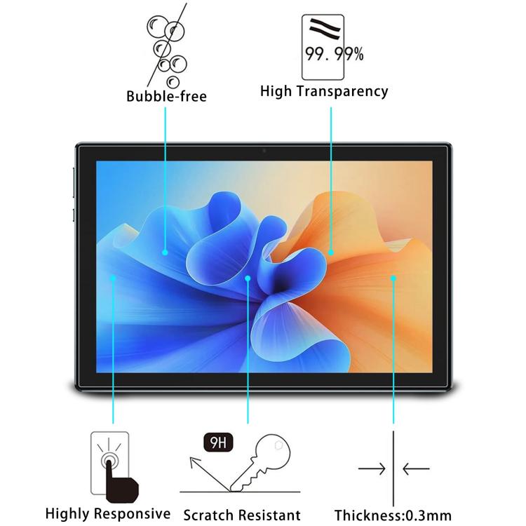 For COOPERS CP20 Gold Tablet 10.1 9H 0.3mm Explosion-proof Tempered Glass Film