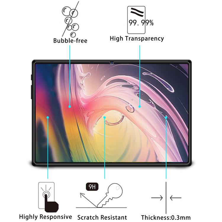 For DEERTIME E15 / E6 / E9 10.1 9H 0.3mm Explosion-proof Tempered Glass Film