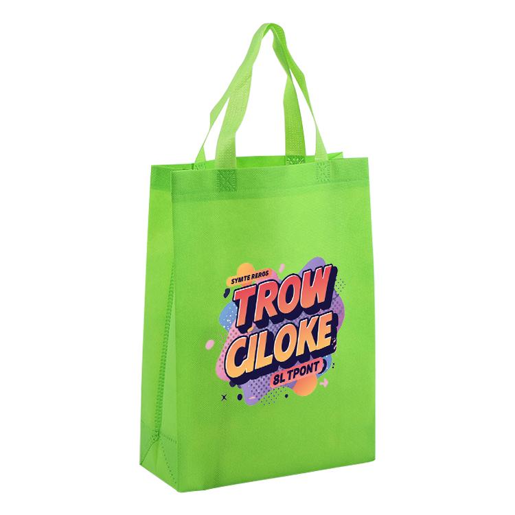 Orange Alphabet Printed Non-woven Fabric Bag Print On Your Demand, Size:38x30x10cm