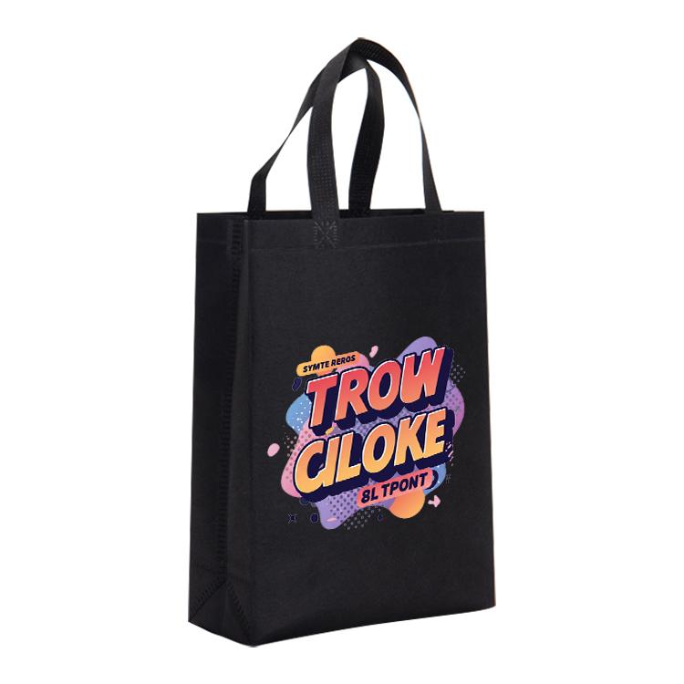 Orange Alphabet Printed Non-woven Fabric Bag Print On Your Demand, Size:38x30x10cm
