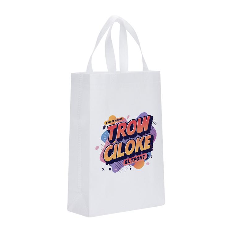 Orange Alphabet Printed Non-woven Fabric Bag Print On Your Demand, Size:41x35x12cm
