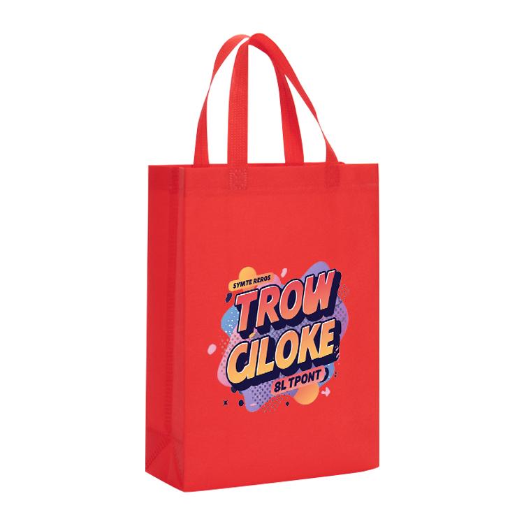 Orange Alphabet Printed Non-woven Fabric Bag Print On Your Demand, Size:41x35x12cm