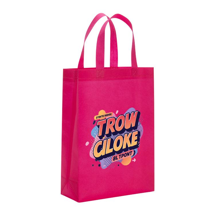 Orange Alphabet Printed Non-woven Fabric Bag Print On Your Demand, Size:41x35x12cm