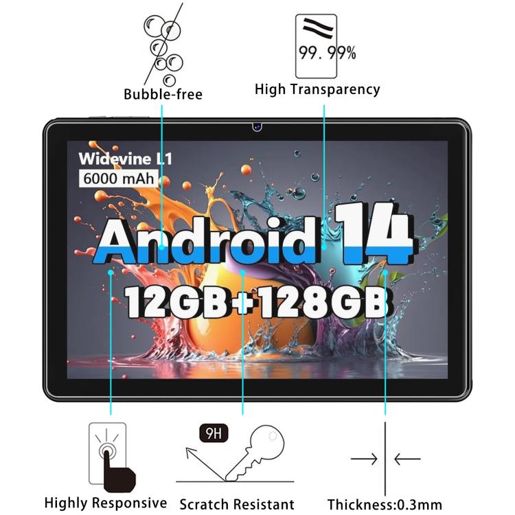 For Hasskya K50 10.1 inch 2pcs 9H 0.3mm Explosion-proof Tempered Glass Film