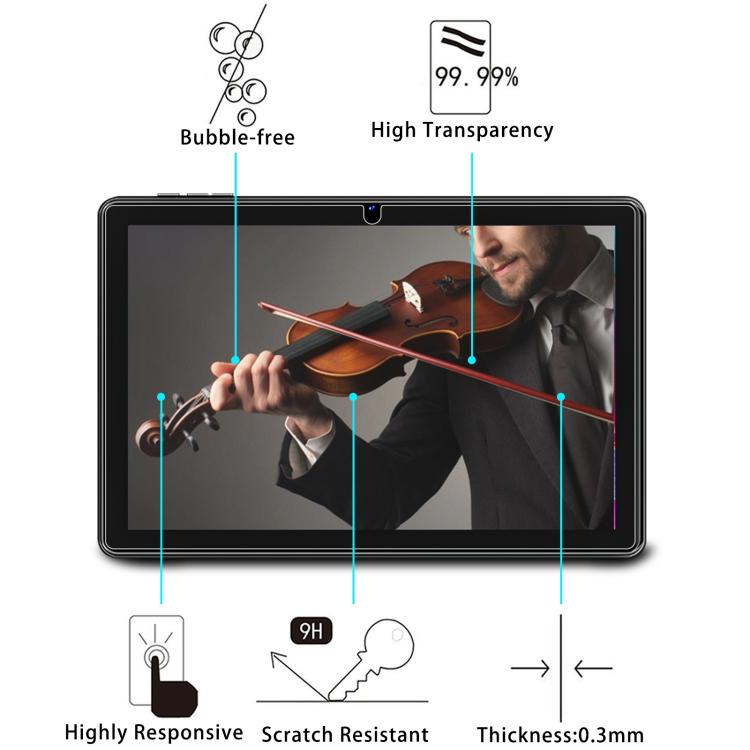 For Hasskya Tablet K70 Kids 10.1 25pcs 9H 0.3mm Explosion-proof Tempered Glass Film